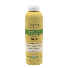 Babo Botanicals Sheer Zinc Sunscreen Spray SPF 30 6oz