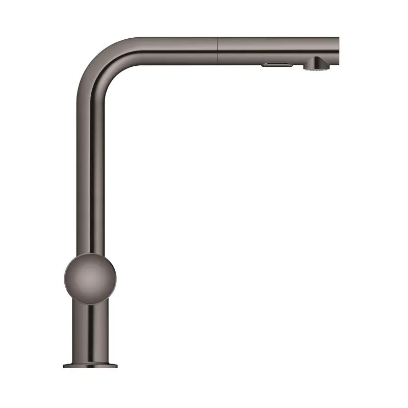 Grohe Minta single-lever kitchen mixer tap with pull-out spout hard graphite