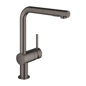 Grohe Minta single-lever kitchen mixer tap with pull-out spout hard graphite