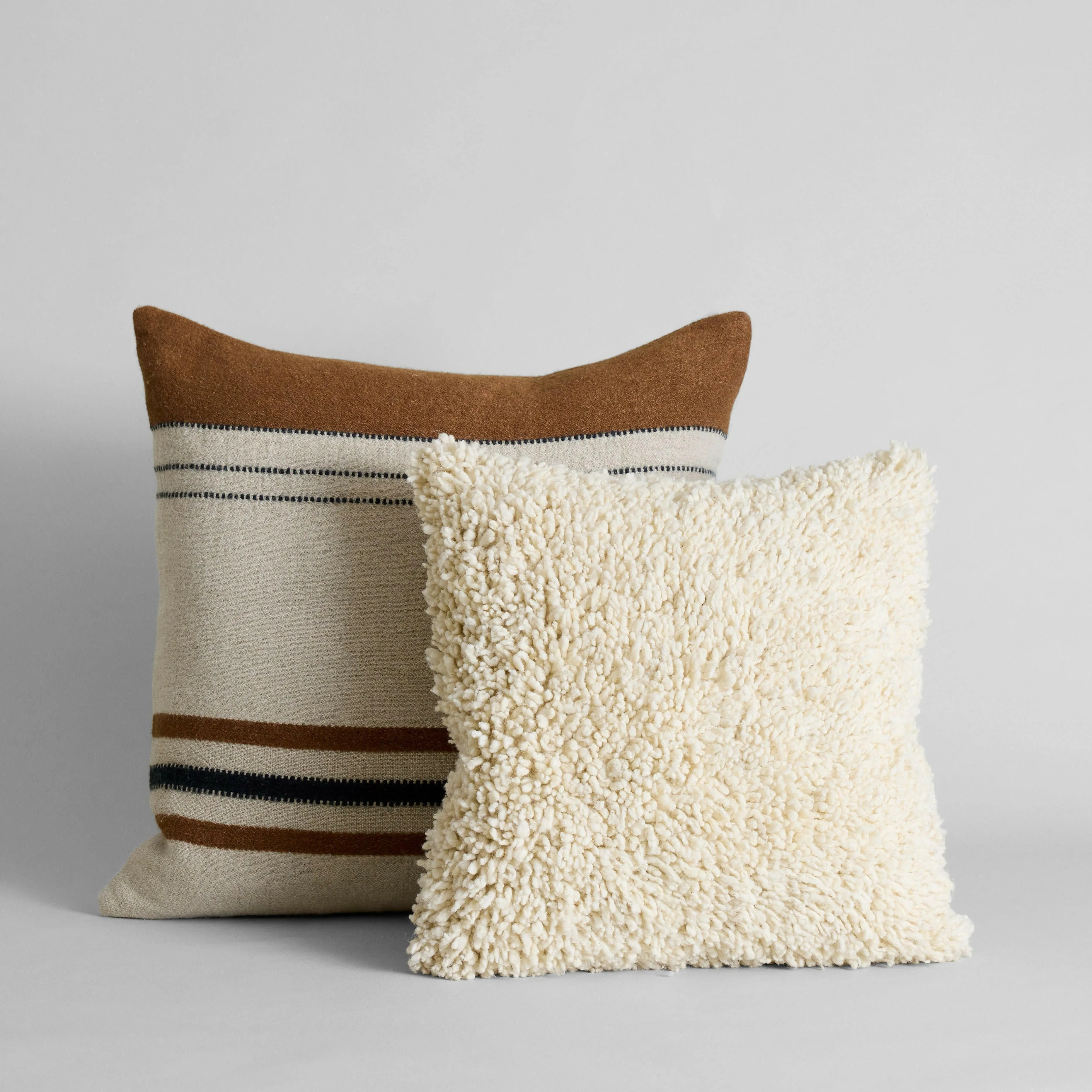 Handmade Wool Shag Pillow, 18x18