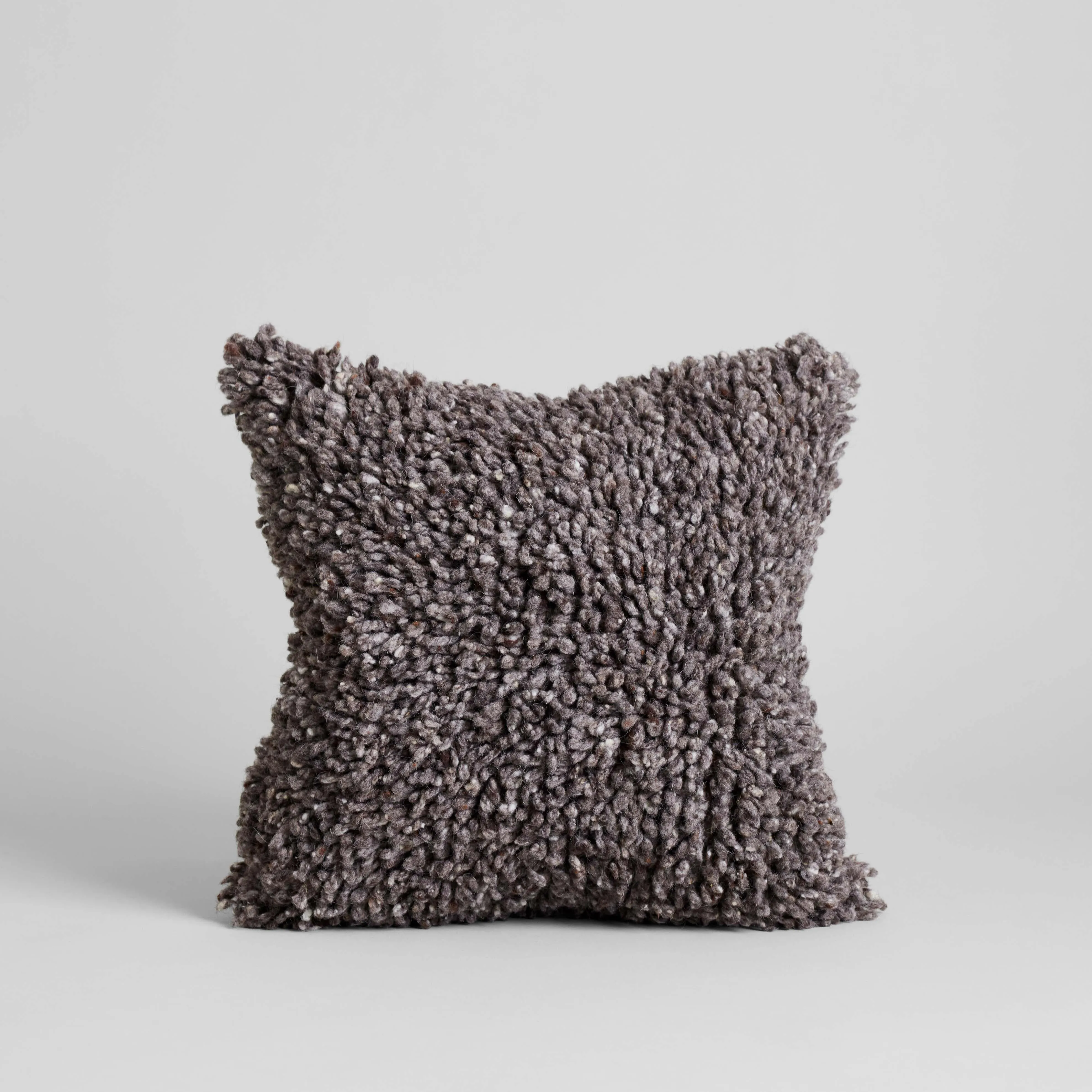 Handmade Wool Shag Pillow, 18x18