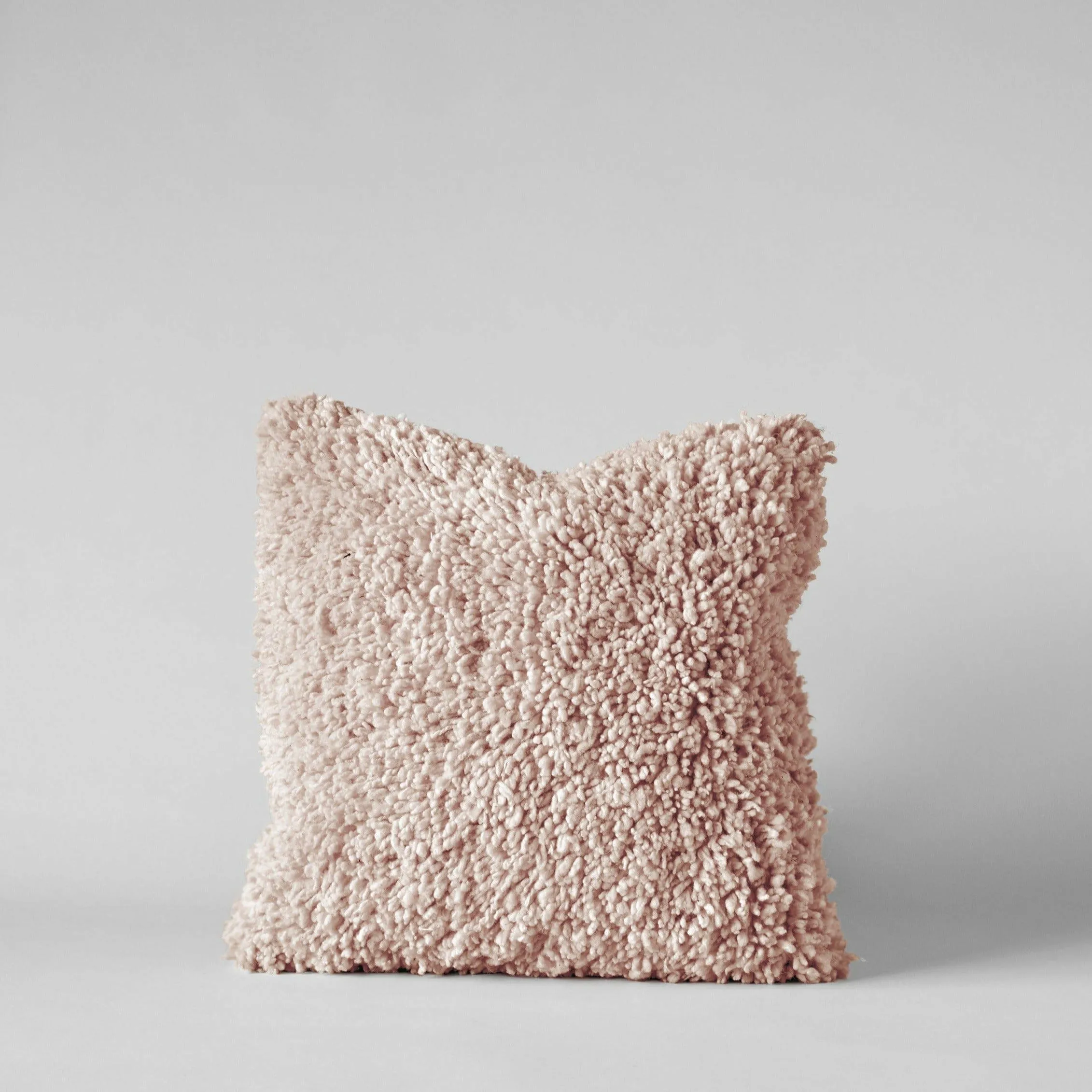 Handmade Wool Shag Pillow, 18x18