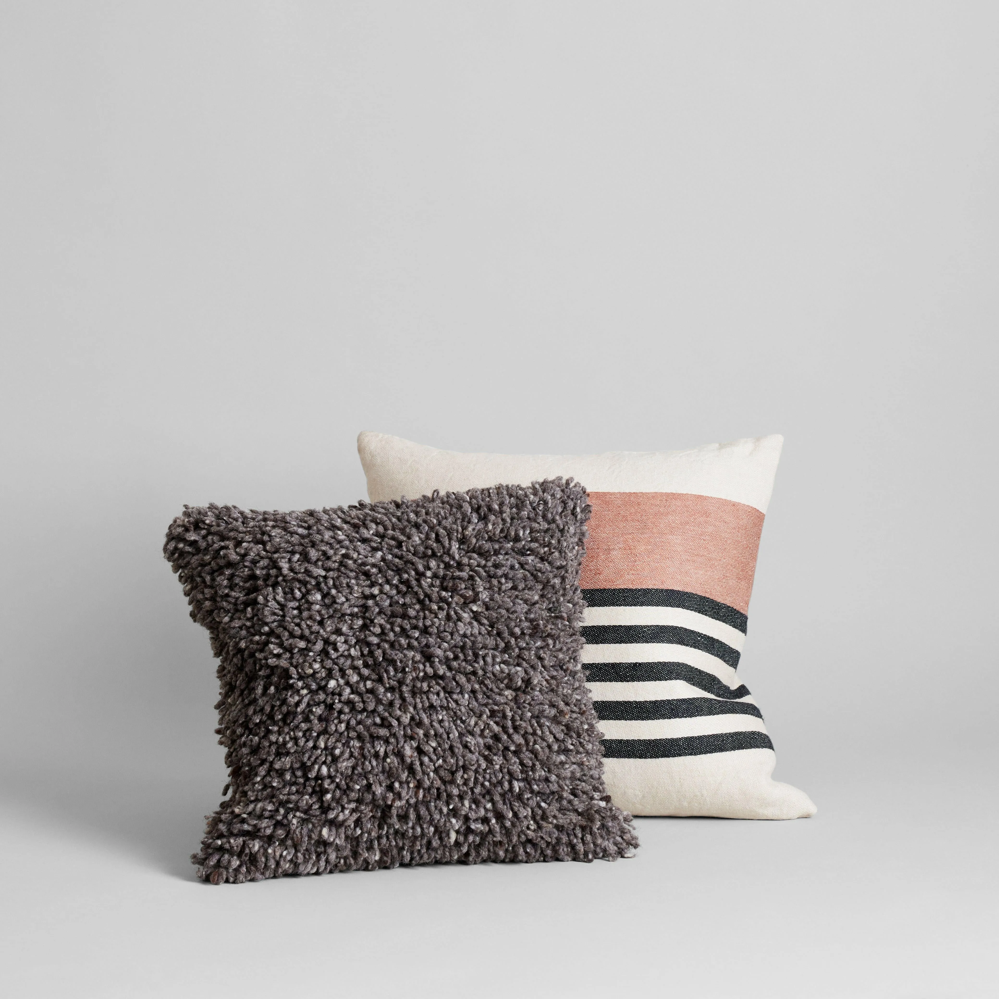 Handmade Wool Shag Pillow, 18x18