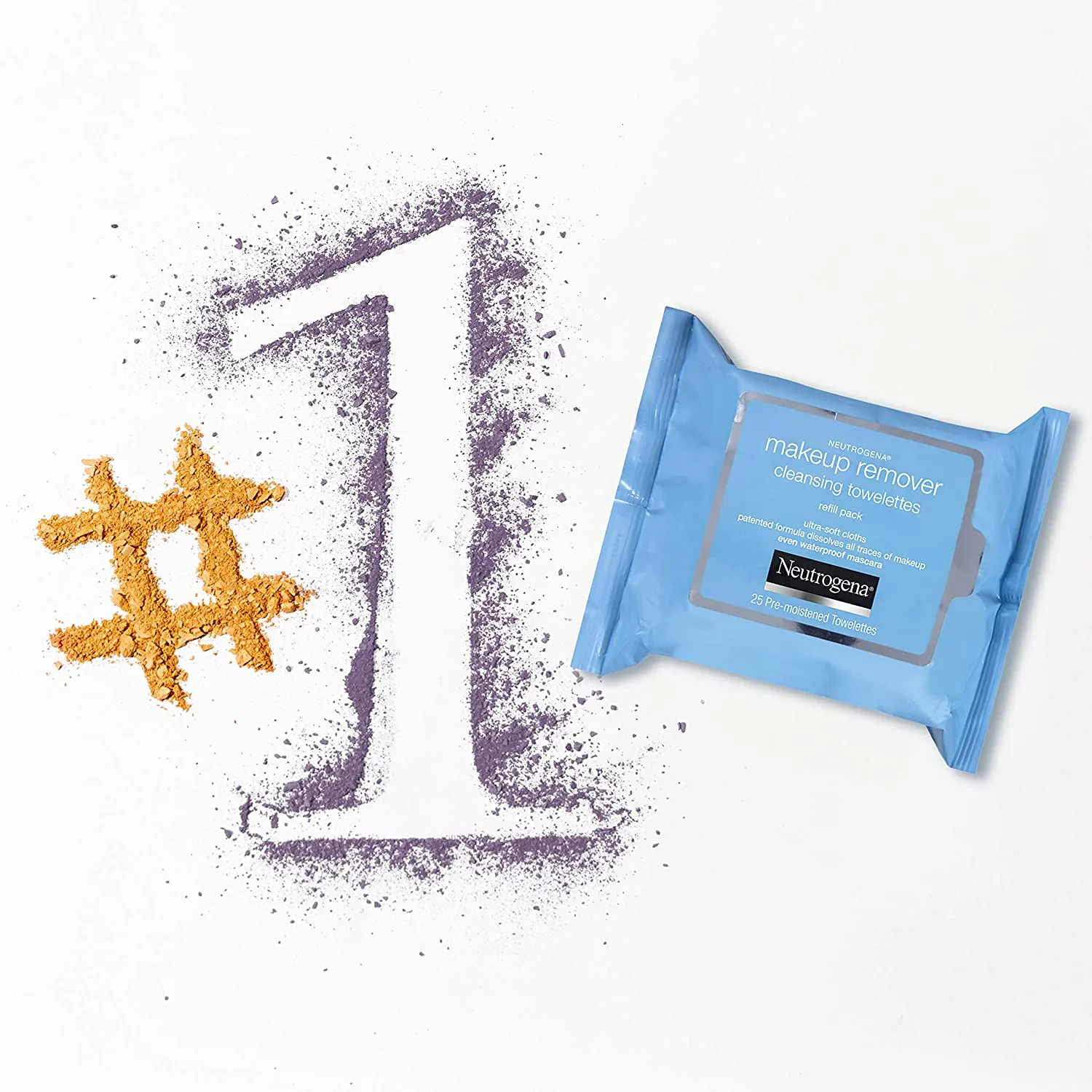 Neutrogena Makeup Remover Facial Cleansing Towelettes, Daily Face Wipes to Remove Dirt, Oil, Makeup & Waterproof Mascara, Gentle, Alcohol-Free, 25 Ct