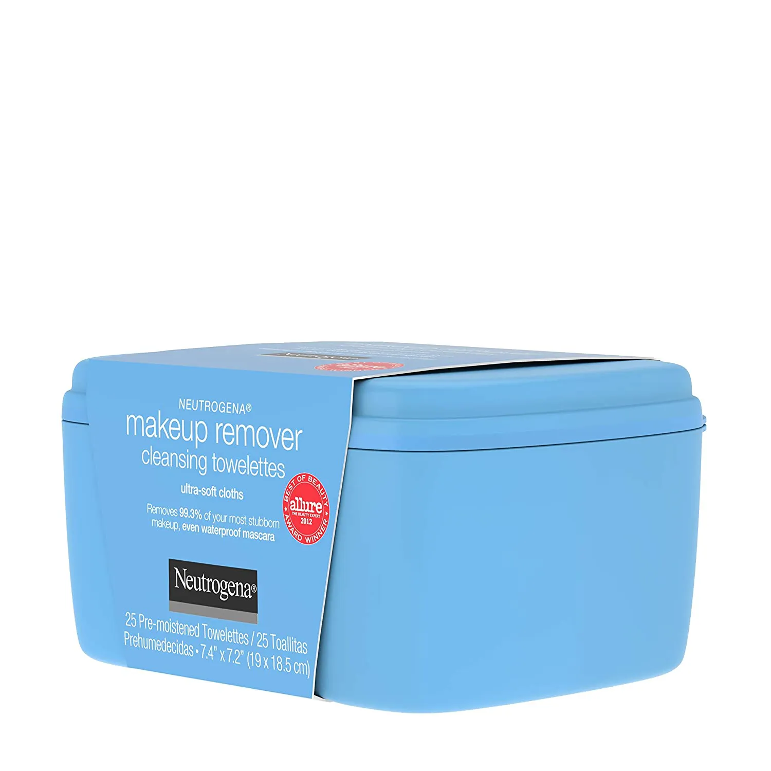 Neutrogena Makeup Remover Facial Cleansing Towelettes, Daily Face Wipes to Remove Dirt, Oil, Makeup & Waterproof Mascara, Gentle, Alcohol-Free, 25 Ct