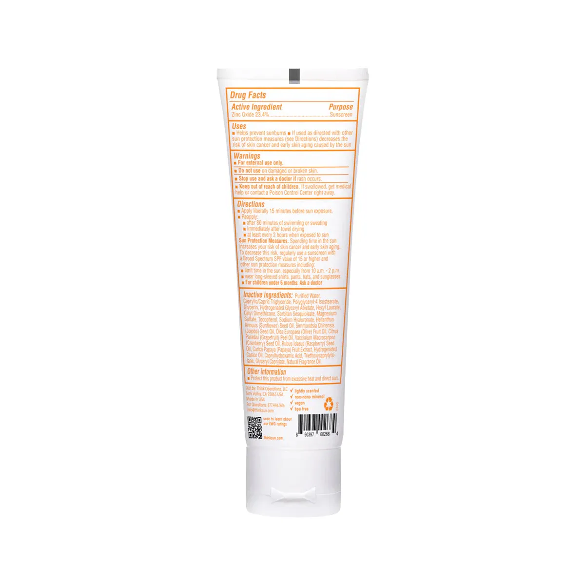 thinkbaby safe sunscreen SPF 50  3oz